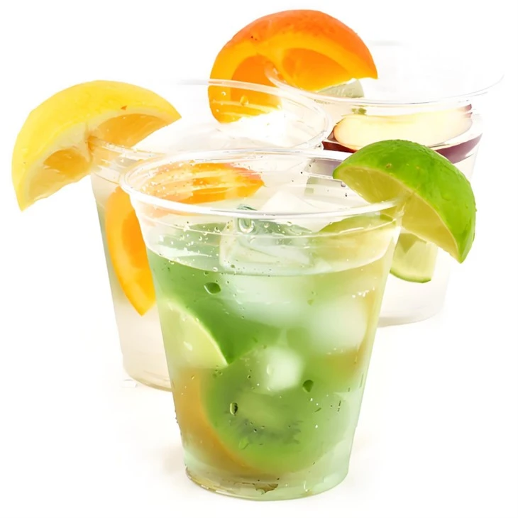 16 oz PET cup with dome lid open showing ice cream